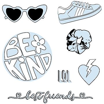 Light Yellow Be Kind Aesthetic Sticker Pack | Sticker