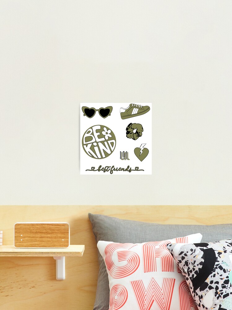 Light Green Be Kind Aesthetic Sticker Pack | Greeting Card