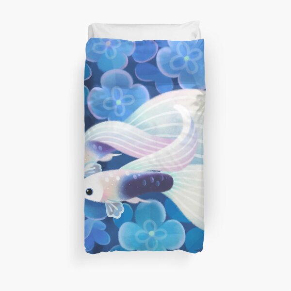 White tuxedo guppy Duvet Cover