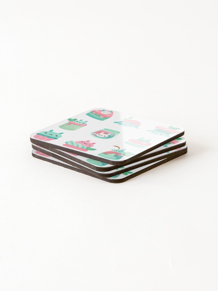 Thumbnail 4 of 5, Coasters (Set of 4), Choco Mint Rabbit designed and sold by pikaole.