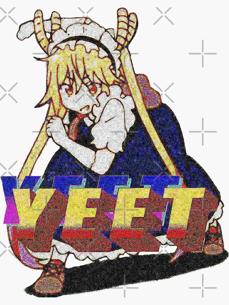 "Tohru's DeepFried Yeet" Sticker by Tsumango Redbubble