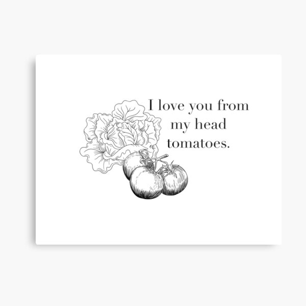 My head tomatoes (black and white) Metal Print