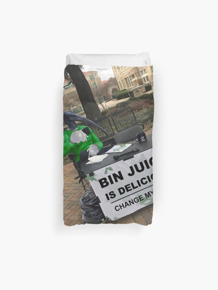Bin Juice Meme Duvet Cover By Lukerosenberg Redbubble