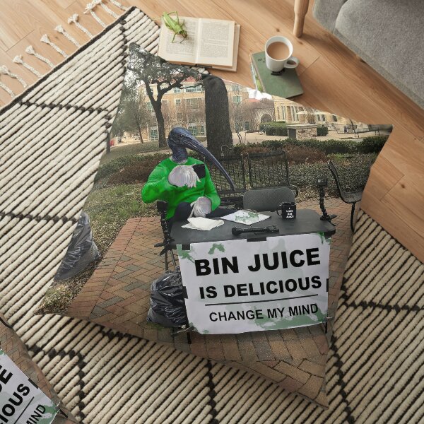 Bin Juice Meme Floor Pillow