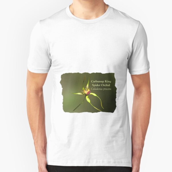 Carbunup King Spider Orchid, Caladenia procera Slim Fit T-Shirt
