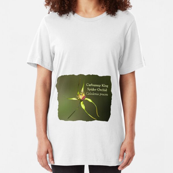 Carbunup King Spider Orchid, Caladenia procera Slim Fit T-Shirt