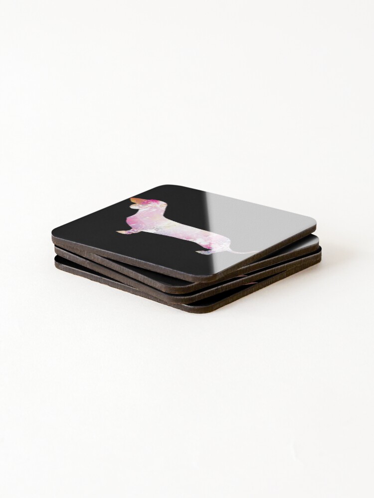 Alternate view of Paint Splash Dachshund Coasters (Set of 4)