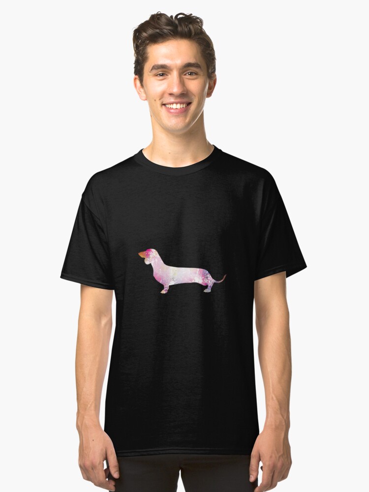 Alternate view of Paint Splash Dachshund Classic T-Shirt