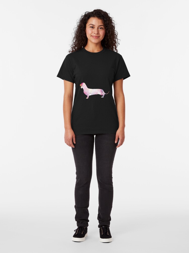 Alternate view of Paint Splash Dachshund Classic T-Shirt