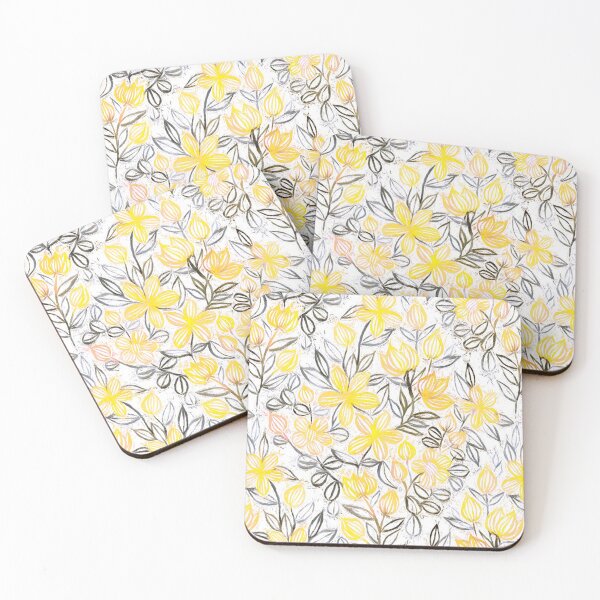 Item preview, Sunny Yellow Crayon Striped Summer Floral designed and sold by micklyn.