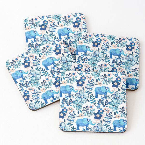 Blue & White Tile - 4PK Coaster Set