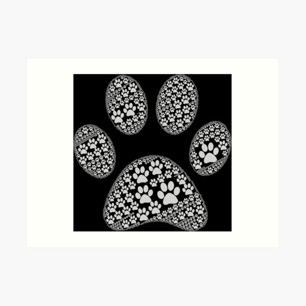 Low Poly Dog Paw Art Rug by Cool Prints