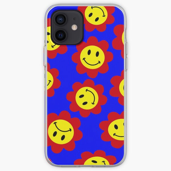 smiley/smiling/happy flowers primary colors iPhone Soft Case