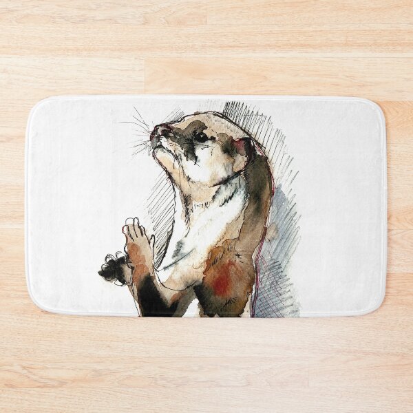 Item preview, Otter Amblonyx cinerea watercolor designed and sold by belettelepink.