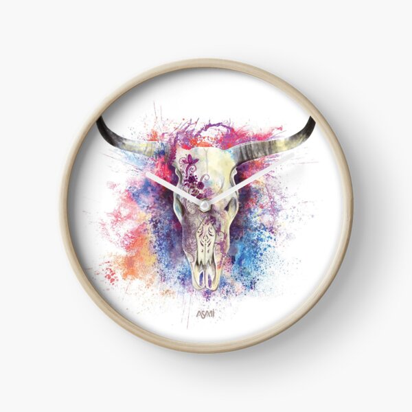 Crane Vache colorée Horloge