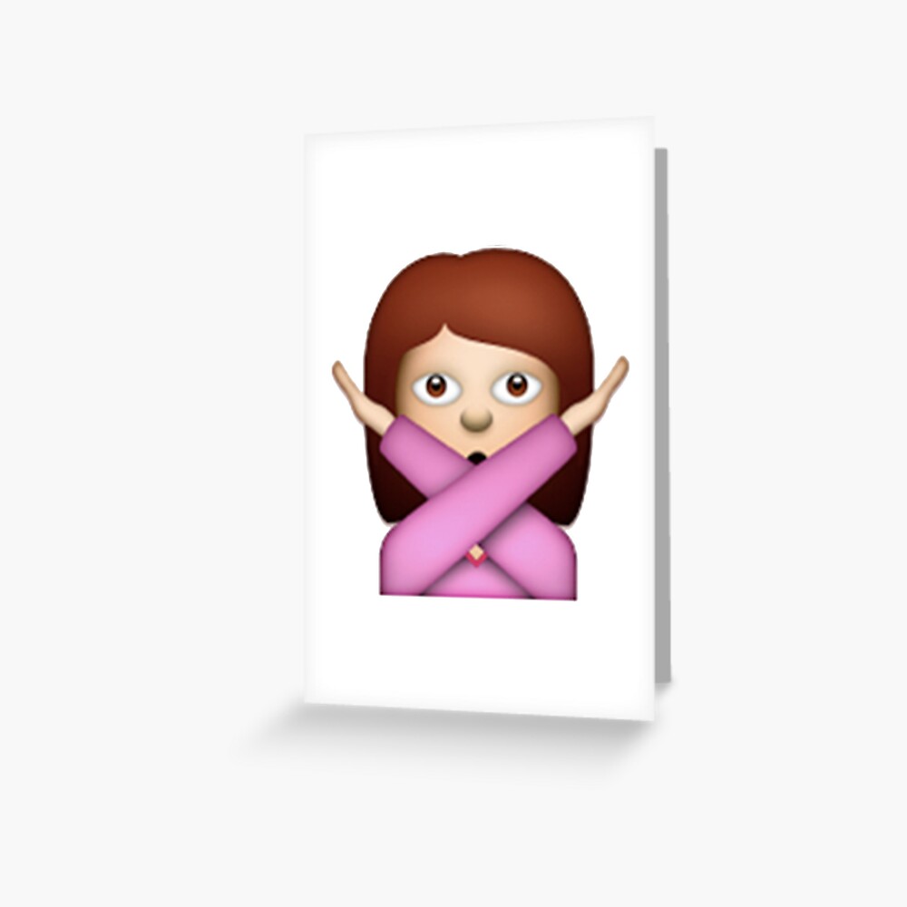 "Crossed Arms Emoji" Greeting Card for Sale by rosiestelling Redbubble