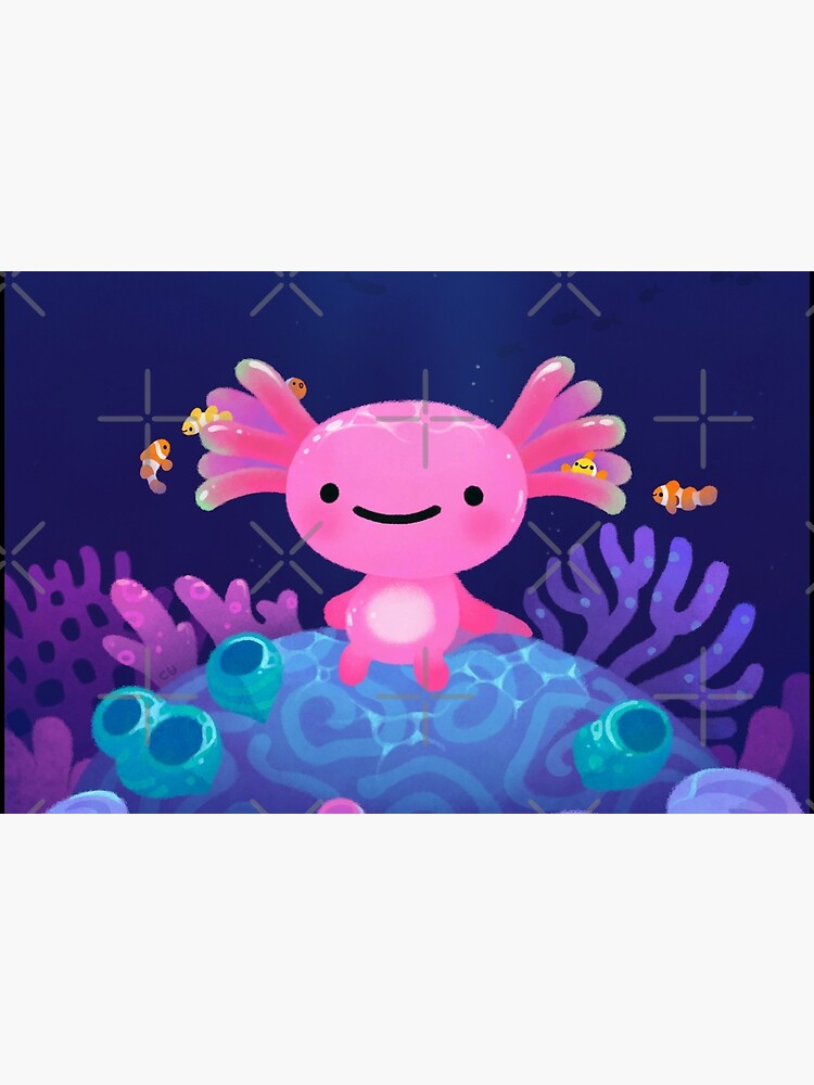 Coral axolotl by pikaole