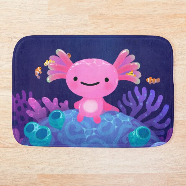 Axolotl de coral Alfombra de baño