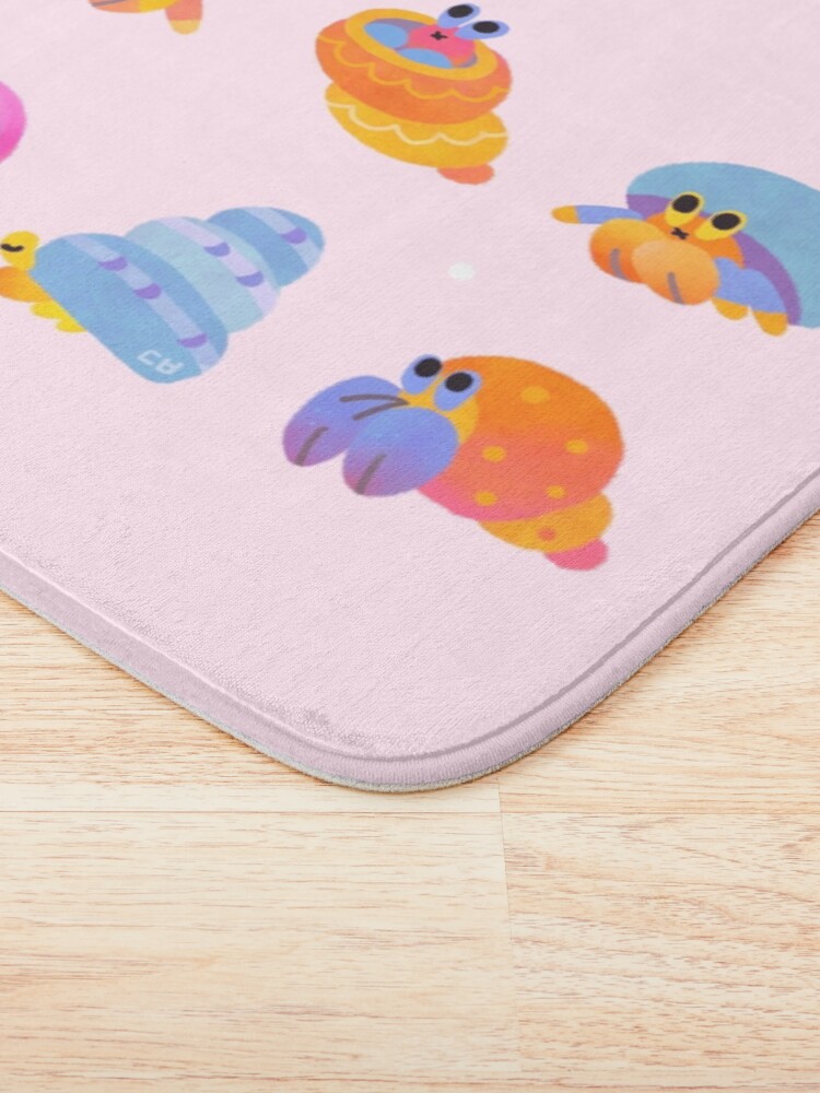 Alternate view of Hermit crab - pink / knife jellyfish Bath Mat