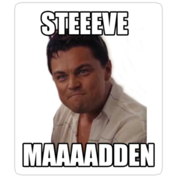 Steve Madden Le Loup De Wall Street « Le loup de Wall Street Steve Madden Meme », Stickers par kkjr93