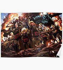Isekai-Quartett - Overlord / Konosuba / Re: Zero / Youjo Senki Poster