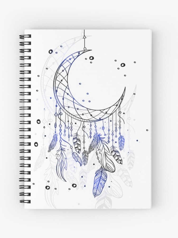 Follow Your Dreamcatcher - Boho Chic Ethnic Nursery Art Poster Print Spiral  Notebook