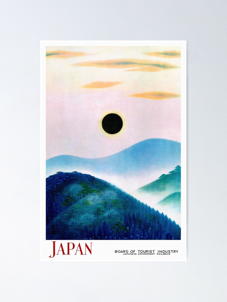 Alternate view of Very rare Japan Vintage Travel Poster Restored Poster
