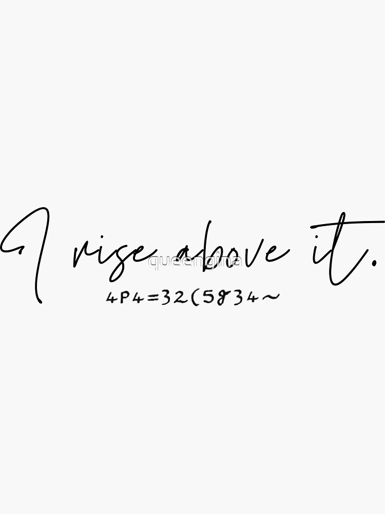 Thumbnail 3 of 3, Sticker, I rise above it Gentleman Jack quote, Anne Lister code designed and sold by queengina.