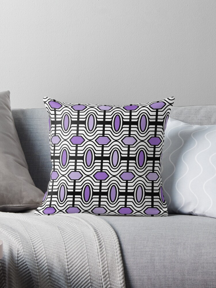 Grey and clearance purple pillows