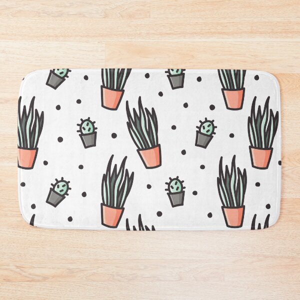 Item preview, Sansevieria and cactus doodle style seamless pattern designed and sold by HelgaScand.