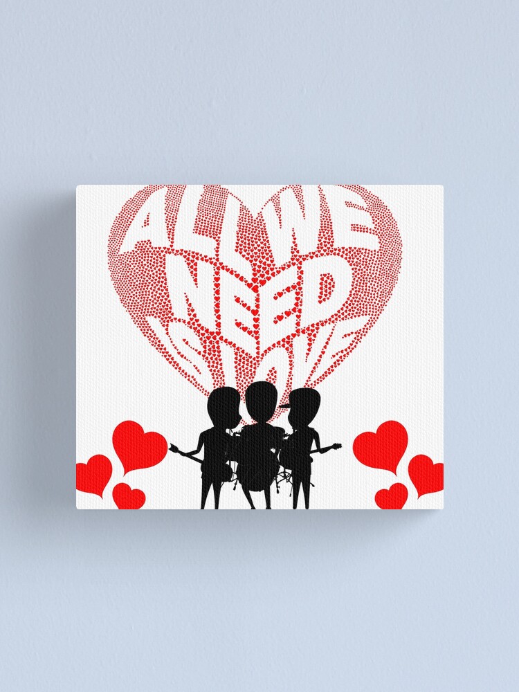 Alternate view of All We Need is Love Beat Band Canvas Print