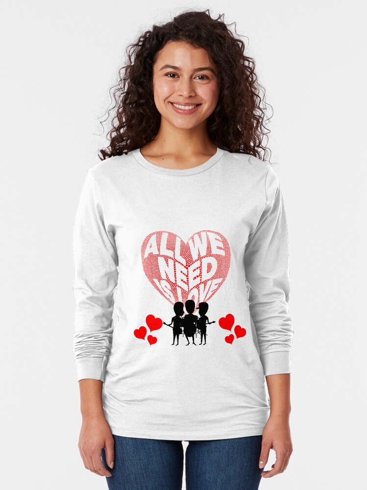 Alternate view of All We Need is Love Beat Band Long Sleeve T-Shirt