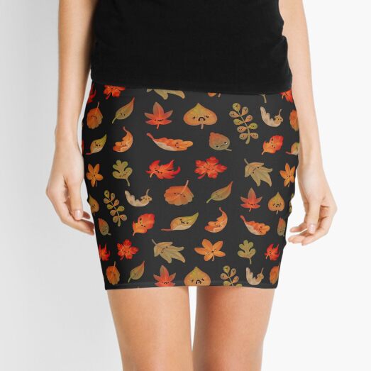 Sad fallen leaves Mini Skirt