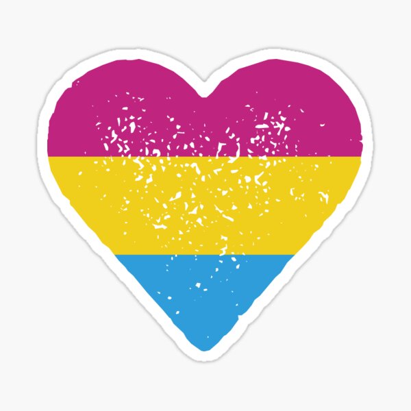 Pansexual Heart Pan Pride Pansexuality Love Sticker By Thequeershop Redbubble