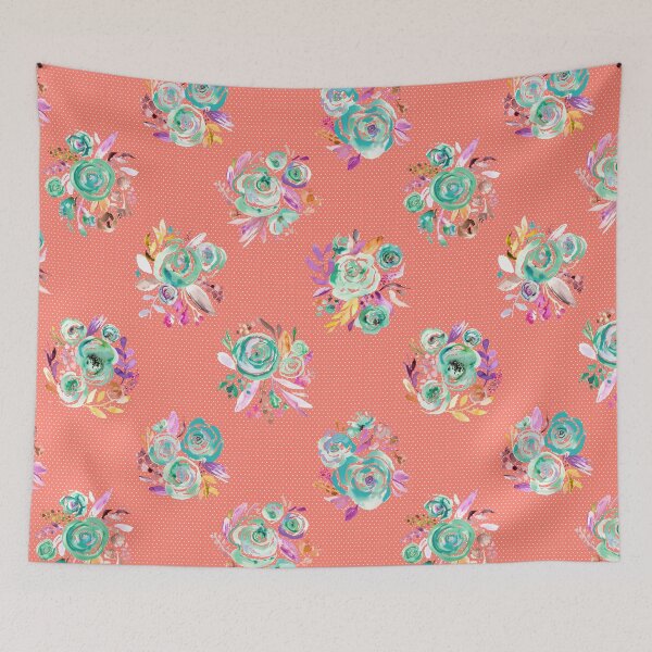Item preview, Sweet Roses Blooms Bouquet Coral designed and sold by ninoladesign.