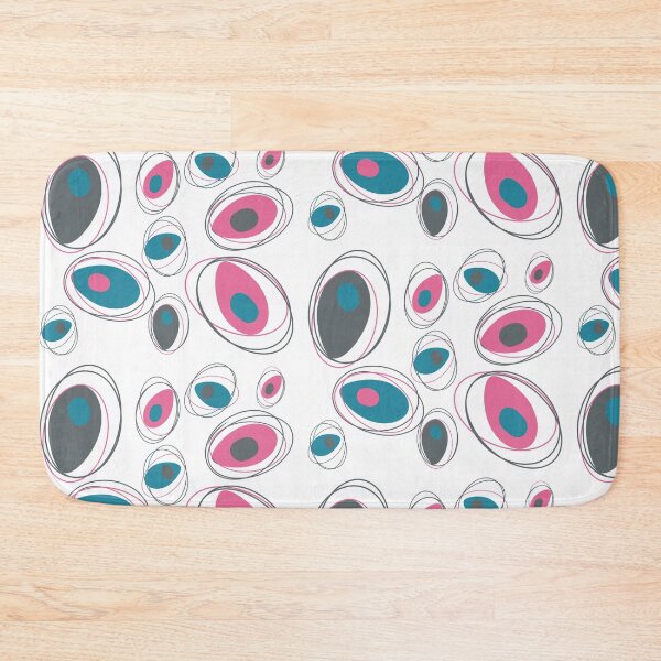 Item preview, Mid Century Modern Abstract Design Teal Gray Pink Retro, MCM designed and sold by funnytshirtemp.