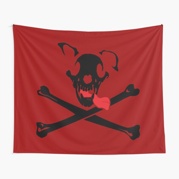 Black Red Pirate Flag, Polyester Pirate Flag, Polyester Banners