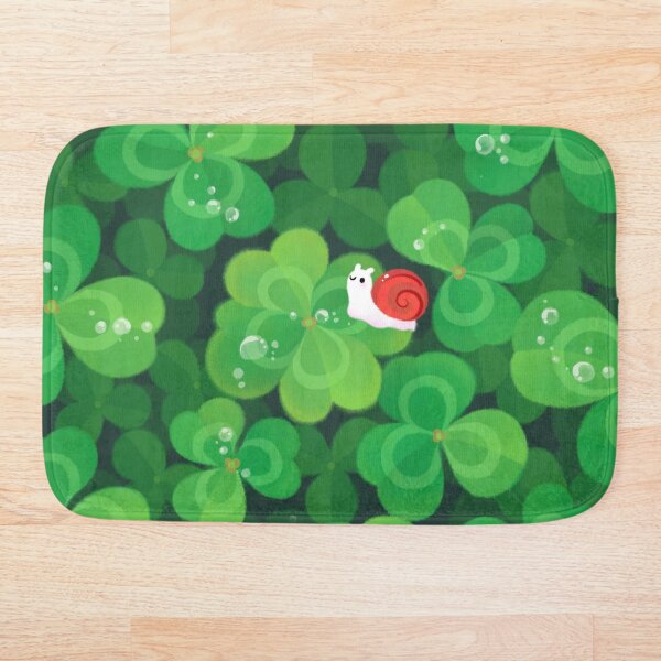 Happy lucky snail Bath Mat
