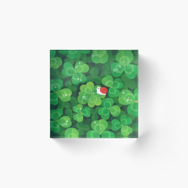 Happy lucky snail Acrylic Block