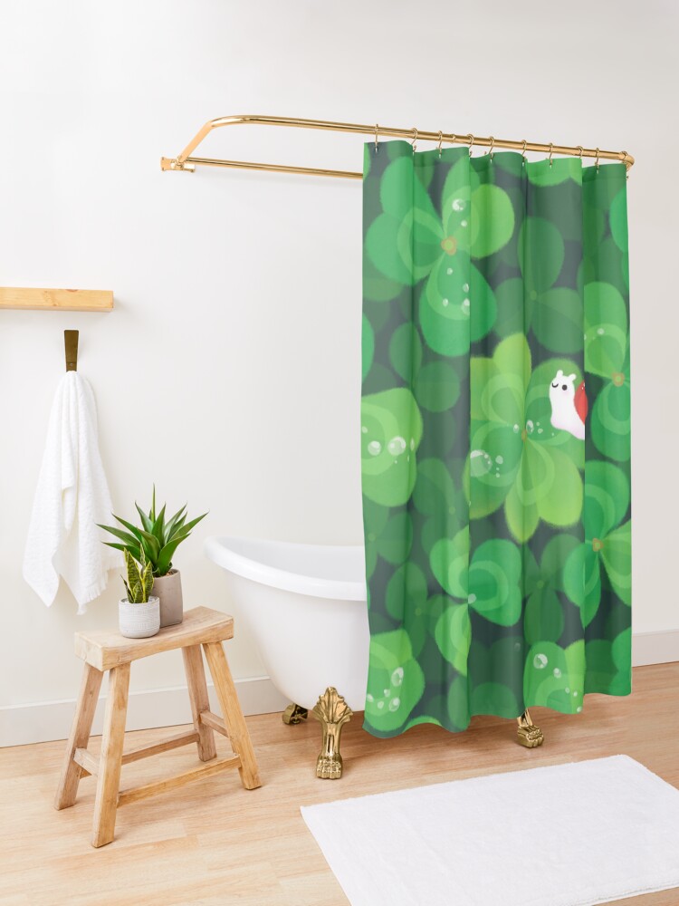 Alternate view of Happy lucky snail Shower Curtain