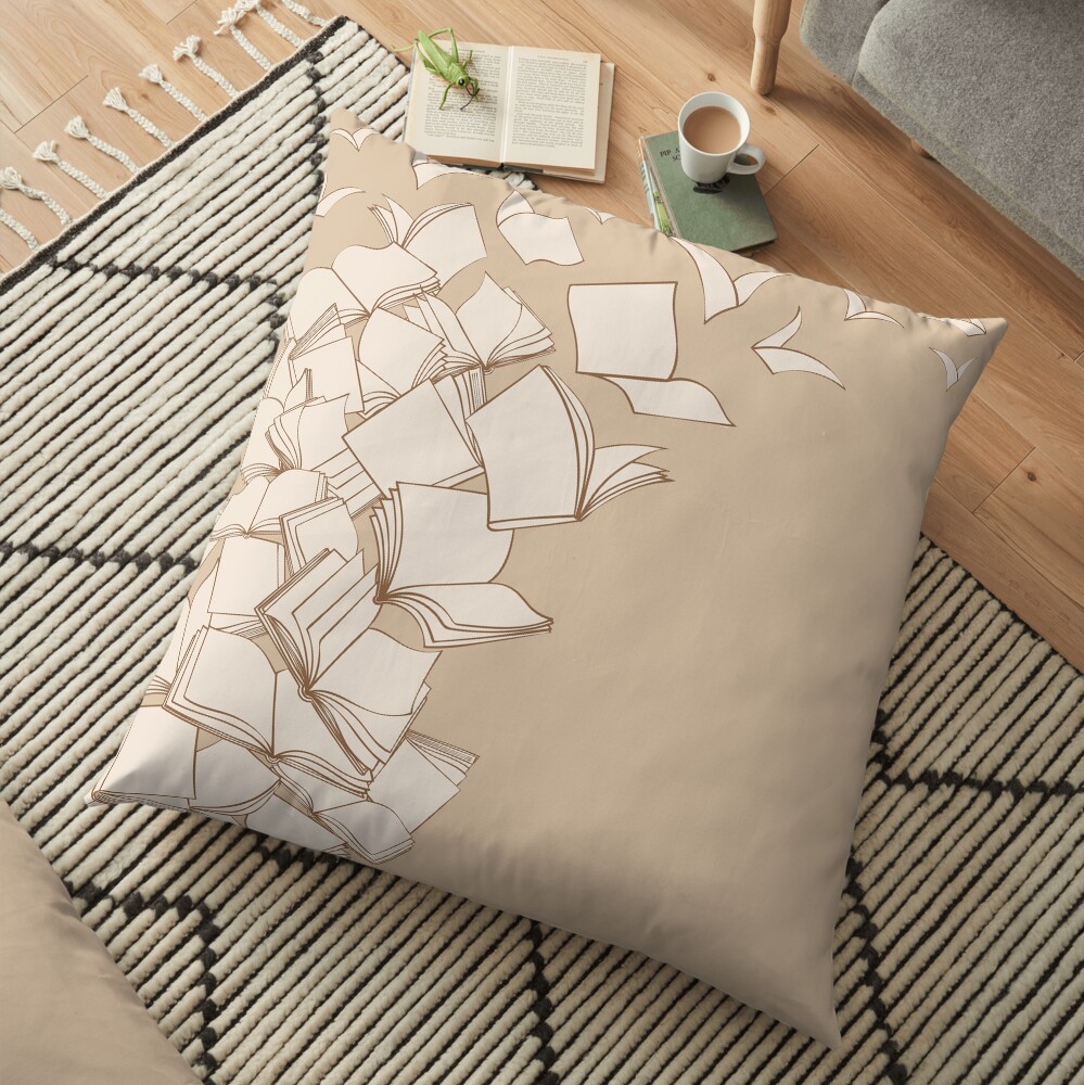 Books Floor Pillow