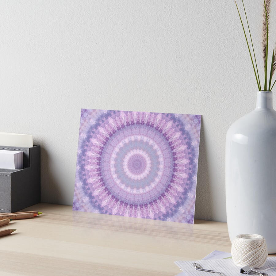 Lilac Kaleidoscope Art Board Print