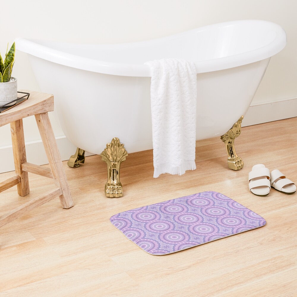 Lilac Kaleidoscope Bath Mat