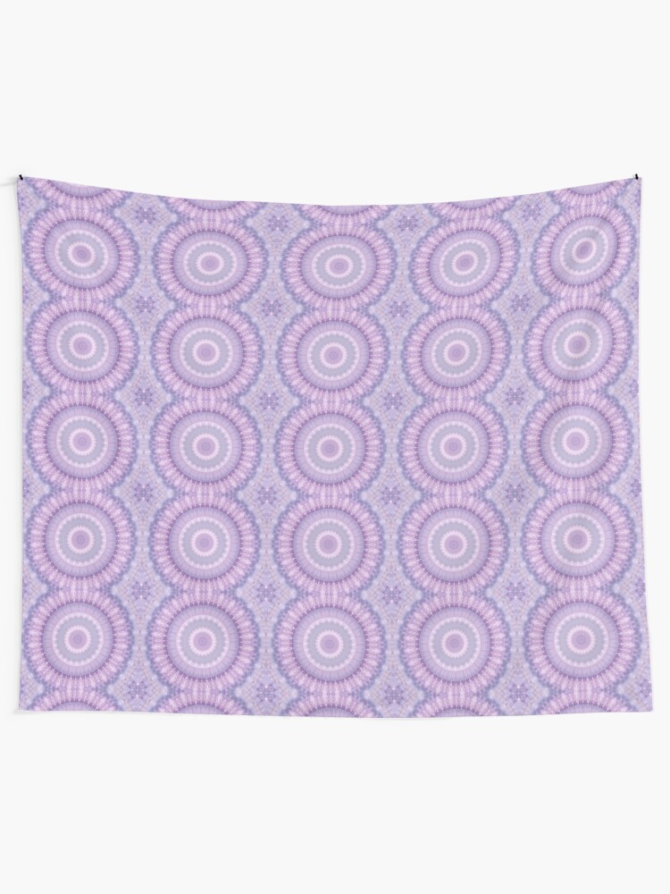 Alternate view of Lilac Kaleidoscope Tapestry