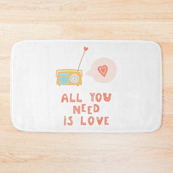 Item preview, All you need is love. Hand drawn retro radio and lettering. Valentine's Day card template designed and sold by HelgaScand.