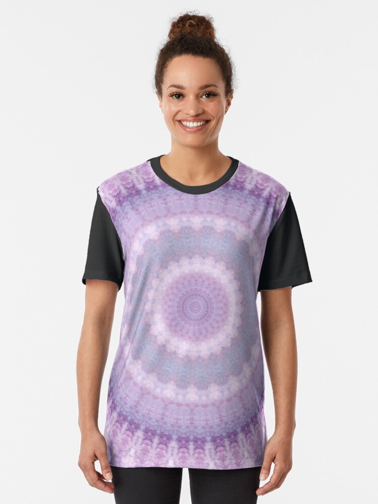 Alternate view of Lilac Kaleidoscope Graphic T-Shirt