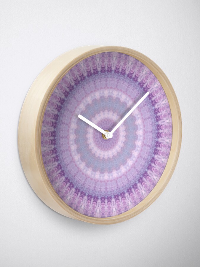 Alternate view of Lilac Kaleidoscope Clock