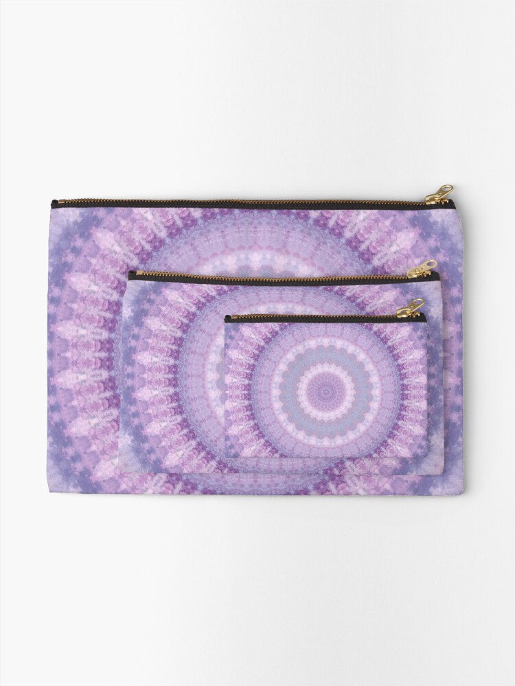 Alternate view of Lilac Kaleidoscope Zipper Pouch