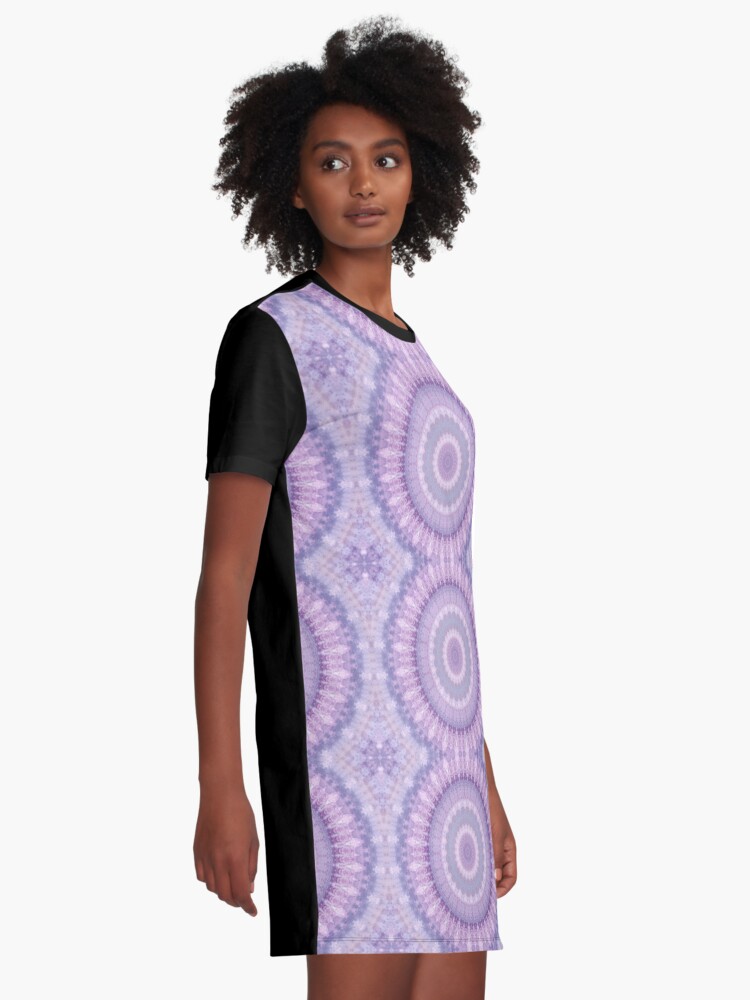 Alternate view of Lilac Kaleidoscope Graphic T-Shirt Dress
