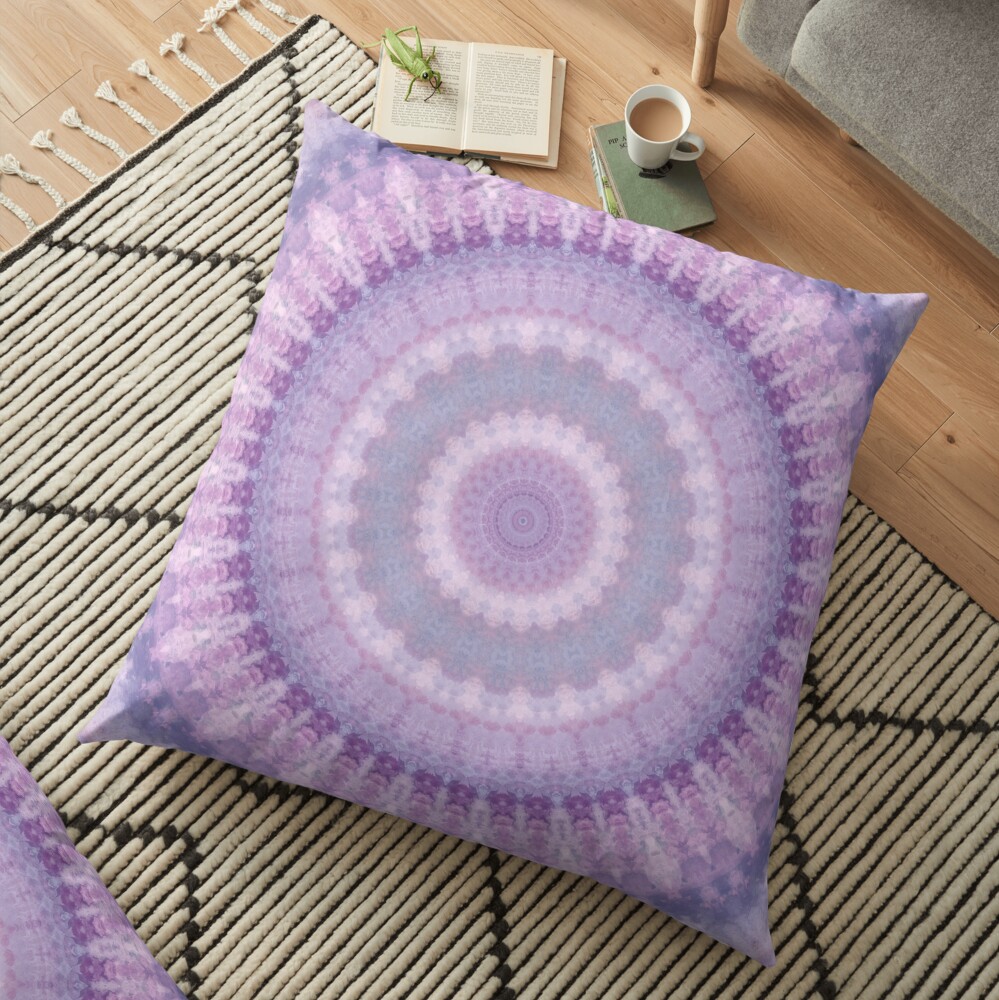 Lilac Kaleidoscope Floor Pillow